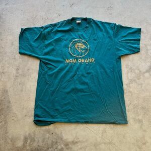 MGM Grand 1993 Tee Promo Mens size XL Green y2k rare